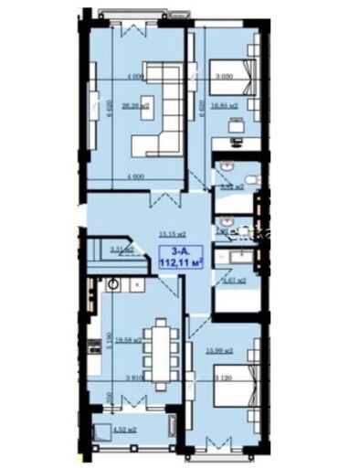 газета работа кж: 3 комнаты, 112 м², Элитка, 10 этаж