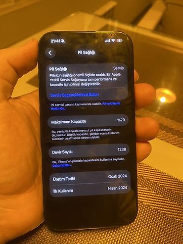 iphone təcili: IPhone 15 Pro, 128 GB, Qara, Face ID — 6