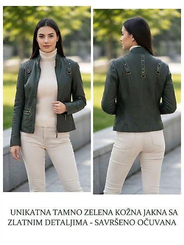Kožne jakne: Ženska kožna jakna – italijanska izrada - Materijal: prava koža; — 1