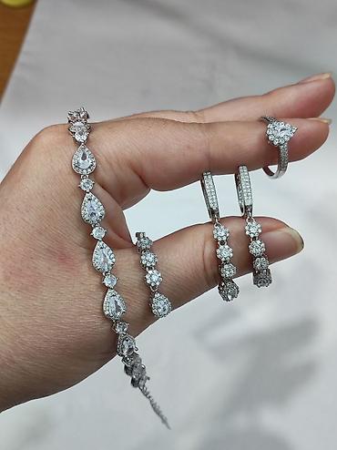 Серебряные наборы украшений: Набор украшений, Проба 925, Женские, Новый — 9