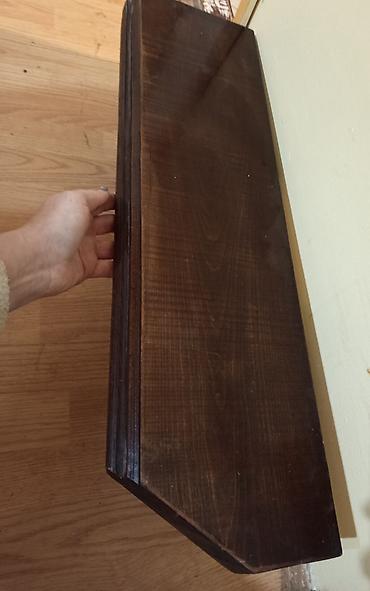 Police: Drvena zidna polica sa konzolama - Materijal: puno drvo — 6