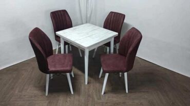 Setovi stolova i stolica: Cena kompleta 260e Stolica: Nogari drvo Visina 90cm Visina sedista — 1