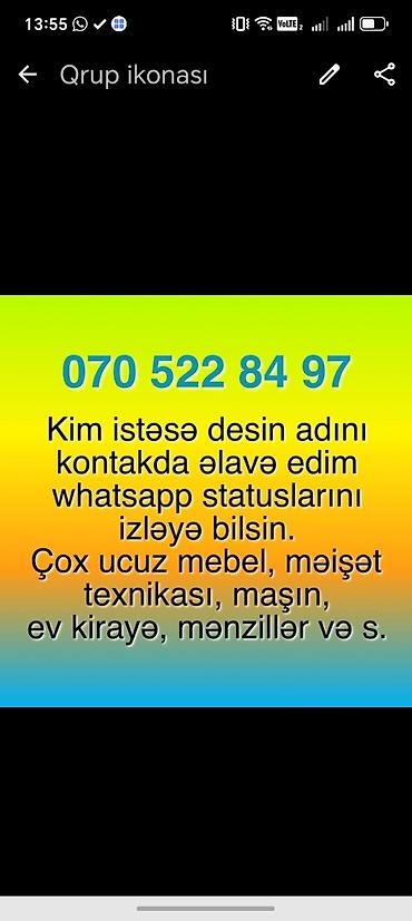 Услуги: Xidmət: WhatsApp statuslarında endirimli elanlar paylaşımı Təsvir: - — 1