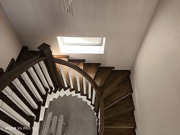 Деревянные лестницы: Деревянная лестница Для дома, Форма лестницы: Прямая, Стиль: Классический — 12