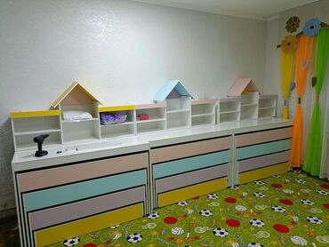 Детские шкафы: Мебель для садика Кровать для садика Шкаф для садика Стол для — 2