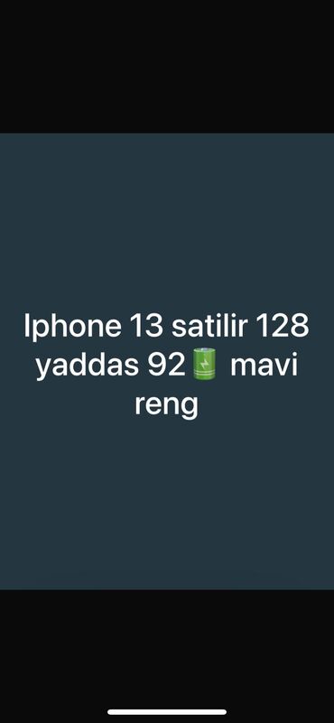 telefon aksesuarlari online: IPhone 13, 128 GB, Mavi, Face ID