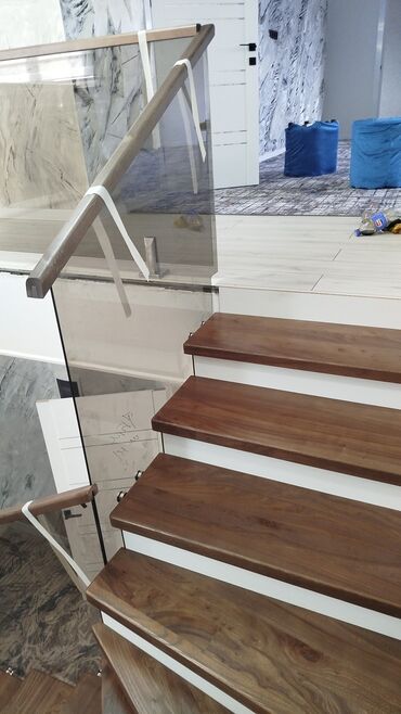 Бетонные лестницы: Бетонная лестница Для дома, Форма лестницы: Прямая, Стиль: Лофт — 7