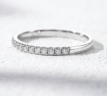 Үлпөт көйнөктөрү жана аксессуарлар: 💍 Кольцо из белого золота 750 пробы с лабораторными бриллиантами • — 1