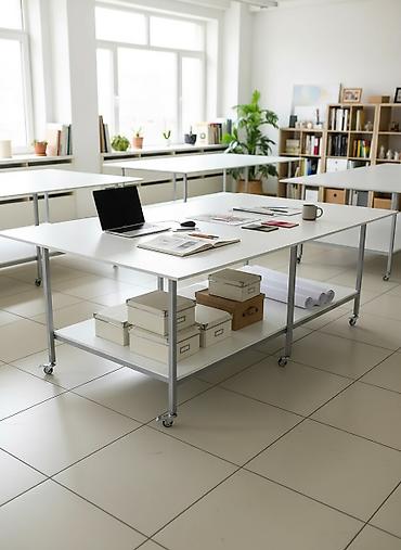 Раскройные столы: Закройный стол, Новый, цвет - Белый at lalafo.kg — 1 Раскройные столы: Закройный стол, Новый, цвет - Белый — 1