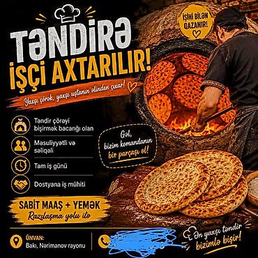 nur corek: Aşpaz tələb olunur, Təndirçi — 1