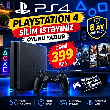 PS4 PlayStation 4 – Silim model, oyun yazılması xidməti ilə • Cəmi