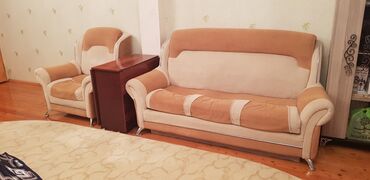 acilan kreslolar: Б/у, Диван-кровать, 2 кресла, Без подьемного механизма, Раскладной