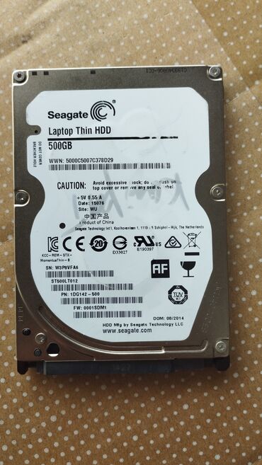 переносной жесткий диск 500 гб: Маалымат алып жүрүүчү, Колдонулган, Seagate, HDD, 512 ГБ, 2.5", Ноутбук үчүн