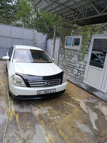 nissan tiana: Белый седан Nissan Teana с классическим дизайном кузова. Автомобиль
