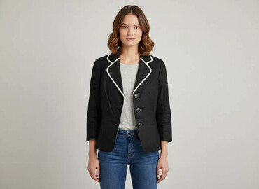 marynarka damska l: Petite, Women's blazer, size M