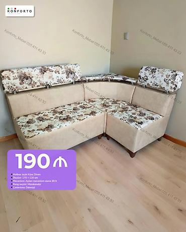угловые диваны для кухни: Mətbəx üçün künc divan - Ölçü: 170 x 120 sm - Rəng seçimi: mümkündür — 1