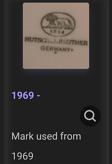autima: Tanjiri 1934 do 1969god Lorenz Hutschenreuther Bavaria. Bavaria — 10