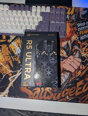 Аксессуары для ПК: Игровая мышь ATTACK SHARK R5 Ultra (PAW3950MAX) Опен бокс. Все глайды — 1