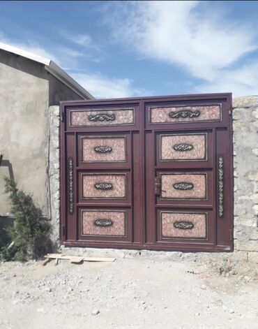 Həyət darvazaları: Yeni Həyət darvazası, 3 m, Mexaniki, Qapı ilə, rəng - Ağ, Kredit yoxdur, Ödənişli quraşdırma, Rayonlara çatdırılma, Ödənişli çatdırılma — 9