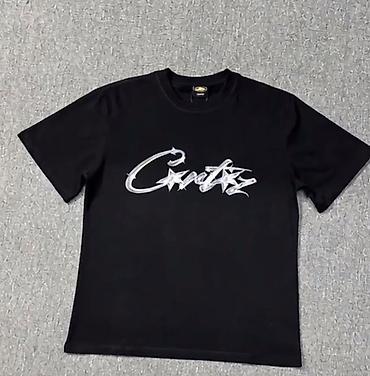 nike acronym: Черная футболка Cortez с коротким рукавом и круглым вырезом. На груди — 1