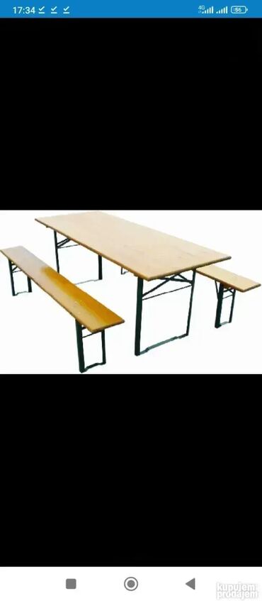 Stolovi: Sto slavski garnitura 220x80 lakiran 
23.500 din — 4