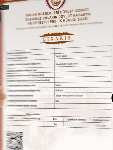 bag evlerinde: 3 sot, Tikinti, Mülkiyyətçi, Kupça (Çıxarış), Texniki pasport — 3