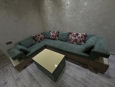 divan uqlavoy: İşlənmiş, Künc divan, Qonaq otağı üçün, Açılan — 3