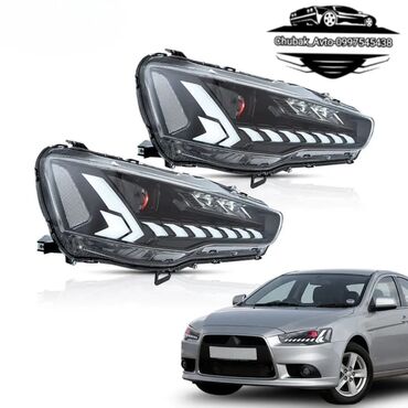 Передние фары: Комплект передних фар Mitsubishi 2011 г., Новый — 2