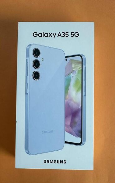 samsung 8 qiymeti: Samsung Galaxy A35, 256 GB, rəng - Mavi, Düyməli, Sensor, Barmaq izi