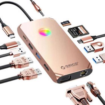 🔥 ORICO XCR-X3-RG-BP – 12-in-1 USB-C Docking Station, Dual HDMI, DP