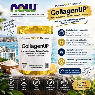 California Gold Nutrition CollagenUP – dəniz kollageni + hialuron