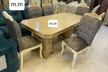 Masa və oturacaq dəstləri: Qonaq otağı üçün, Yeni, Açılmayan, Dördbucaq masa, 6 stul -da lalafo.az — 7 Masa və oturacaq dəstləri: Qonaq otağı üçün, Yeni, Açılmayan, Dördbucaq masa, 6 stul — 7