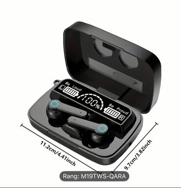 Qulaqcıqlar: Yeni Simsiz (Bluetooth) Qulaqcıqlar, rəng - Qara