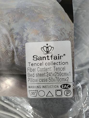 bed sheets: Постельное белье, комплект тэнсель. размер евро. входит простыня — 7