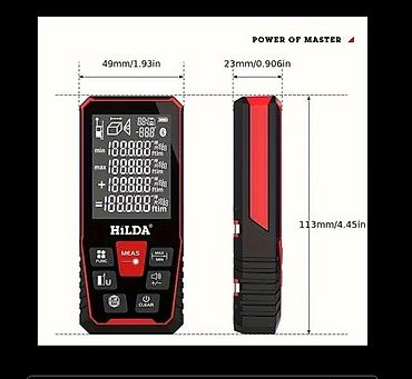 Alətlər: HILDA 120M lazer məsafəölçən - Ölçmə məsafəsi: 120 m - Dəqiqlik və — 4