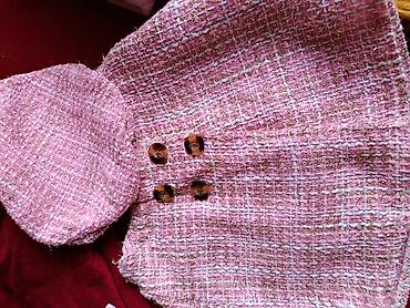 parça: Pembe rəngli, qızılı saplı bukle/tvid parçadan hazırlanmış uşaq — 1