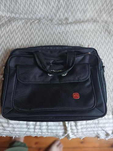 usta cantasi: Qara noutbuk/iş çantası - Material: sıx toxunmuş, suya davamlı — 5
