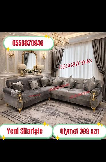 termo ucuz: Künc divan, Qonaq otağı üçün, Parça, Bazalı, Açılan — 7
