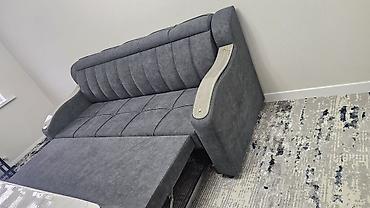 sofa: Раскладной диван-трансформер, серый велюр/микрофибра - Тип: прямой — 3