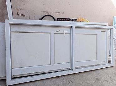 plasik qapi: Ağ rəngdə sürgülü plastik (PVC) pəncərə dəsti - İki yarusdan ibarət — 2