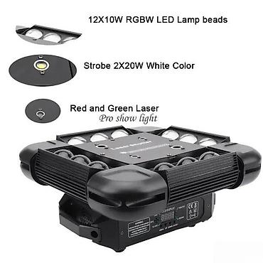 Rasveta: Roto Glava Strobe & Laser & Beam 3IN1 LED 120W. ✨ ROTO LED — 4