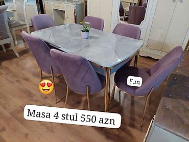 klassik stullar: Yeni, Dördbucaq masa, 4 stul — 1