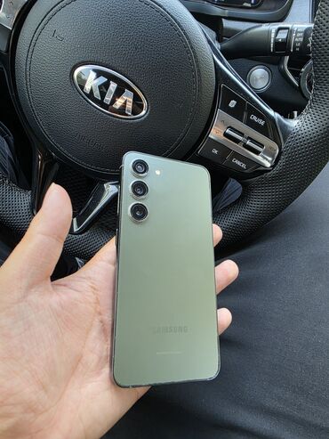набор для телефона: Samsung Galaxy S23, Колдонулган, 256 ГБ, түсү - Жашыл, 2 SIM