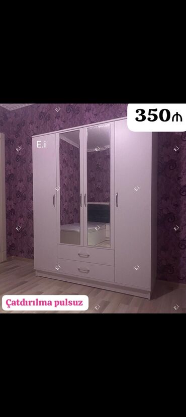 Dolablar: Yeni, 4 qapılı Düz dolab, Dolab-asılqan — 4