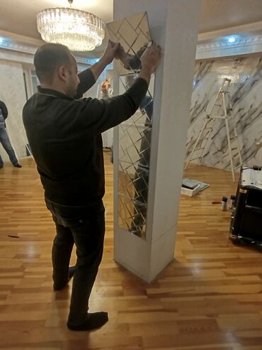 Döşəmə işləri: Malyar, aboy, emulsiya, alçıpan, kafel, metlax, laminat və digər ev — 6