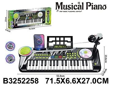 ugg papuce za leto: Dečji elektronski klavir „Musical Piano” sa mikrofonom i svetlećim — 1