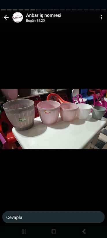 Bitkilər üçün dibçəklər: Dipçəklərin topdan və Pərakəndə satışı. Anbardan satış. Hansı formada — 9