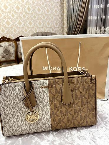 michael kora: Сумка Michael Kors Jet Set/Signature (логомания MK) - Модель — 1
