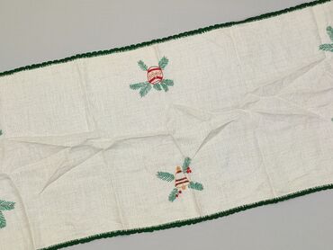 Tekstylia: Obrus 115 x 40, kolor - Biały, stan - Dobry