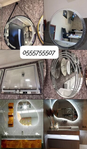 Güzgülər: Güzgü Divar üçün, Dekorativ, Arxa işıqlı — 15